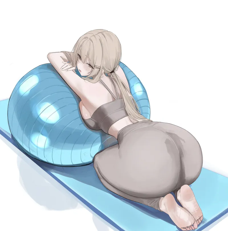 Thumbnail llamanatee Presents Laneigu's Engaging Exercise Ball in AnimeBooty