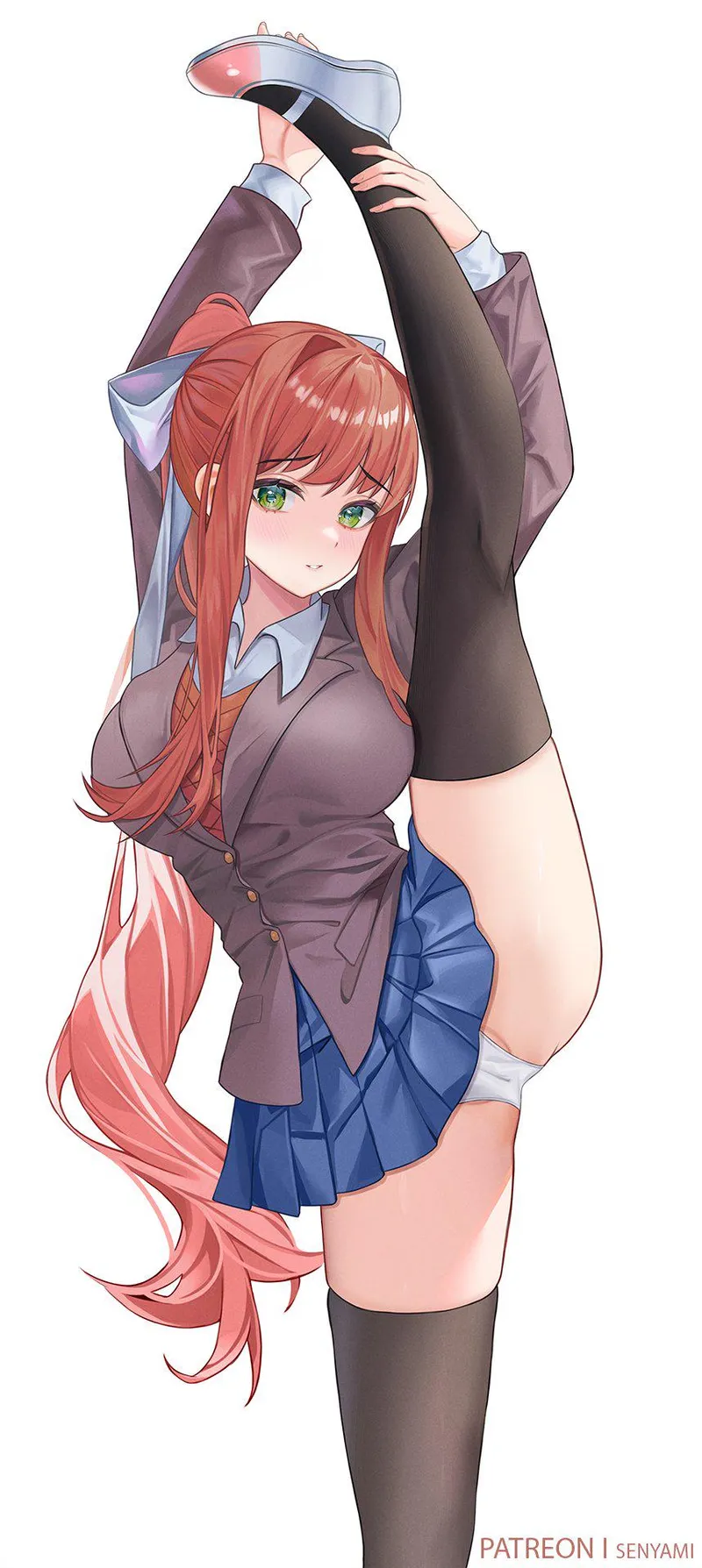 Thumbnail Leg Stretch Sensation: Monika's Display in [Doki Doki Literature Club] by A_MASSIVE_PERVERT!