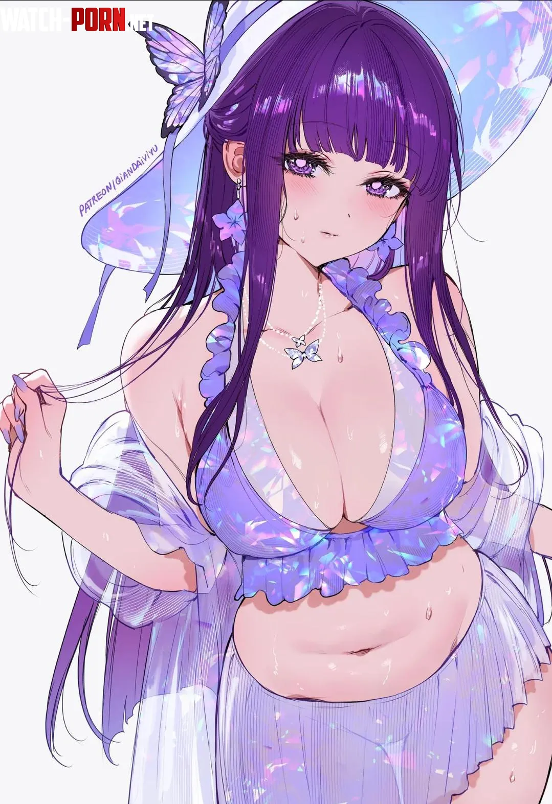 Fern's Purple bikini (by Qiandaiyiyu) by Lopsided_Welcome2434