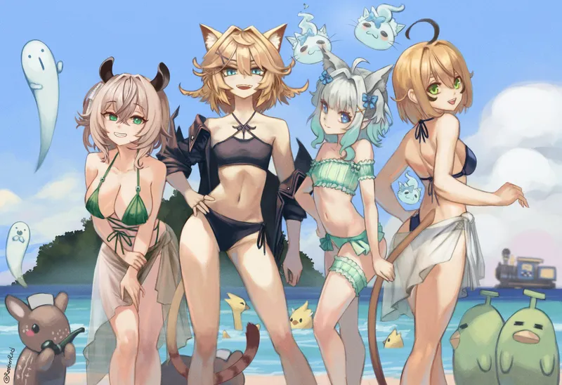 Thumbnail Summer Fun with Indie VTubers in ecchi by A_MASSIVE_PERVERT