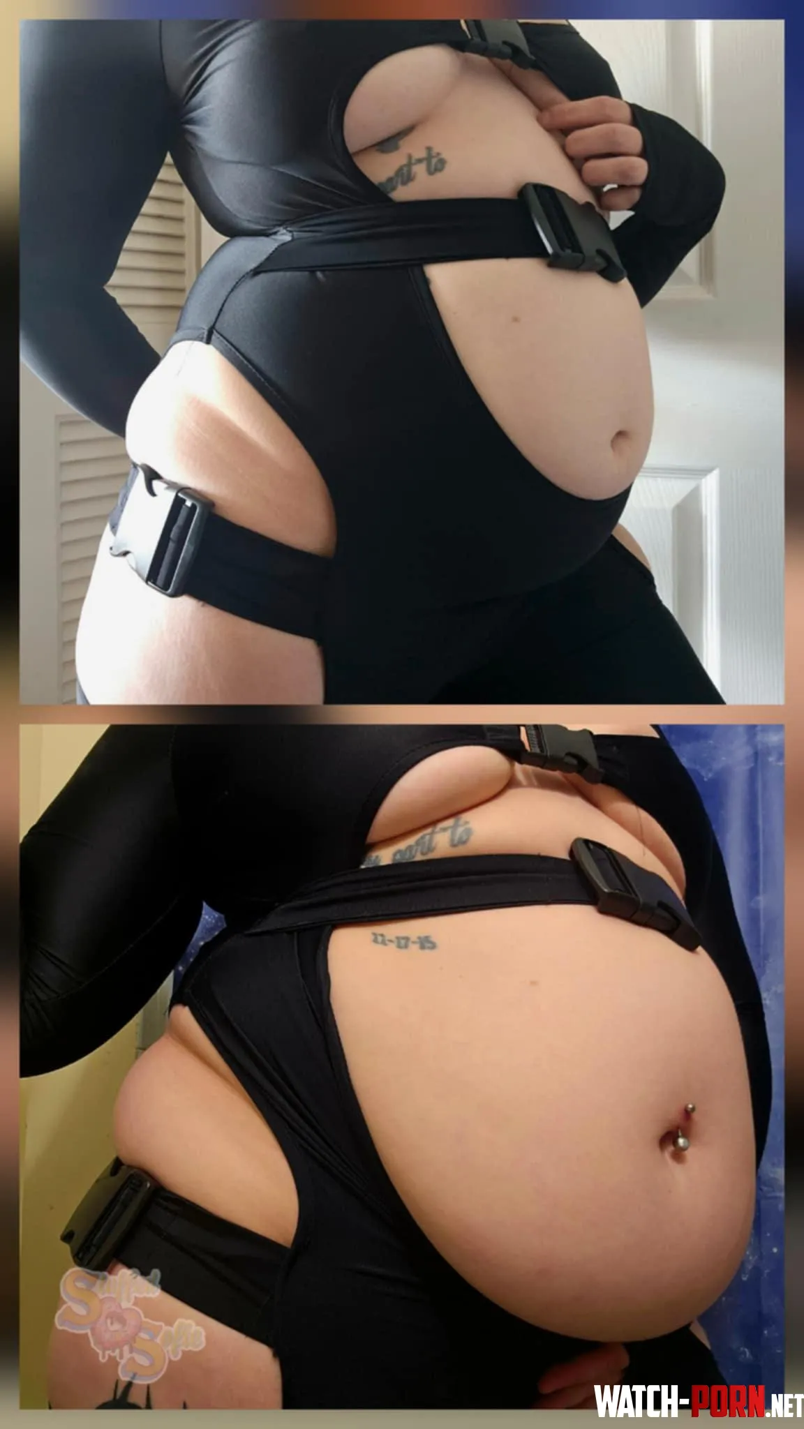 2 months ago vs now. The buckle is struggling 🥵 by StuffedSofie