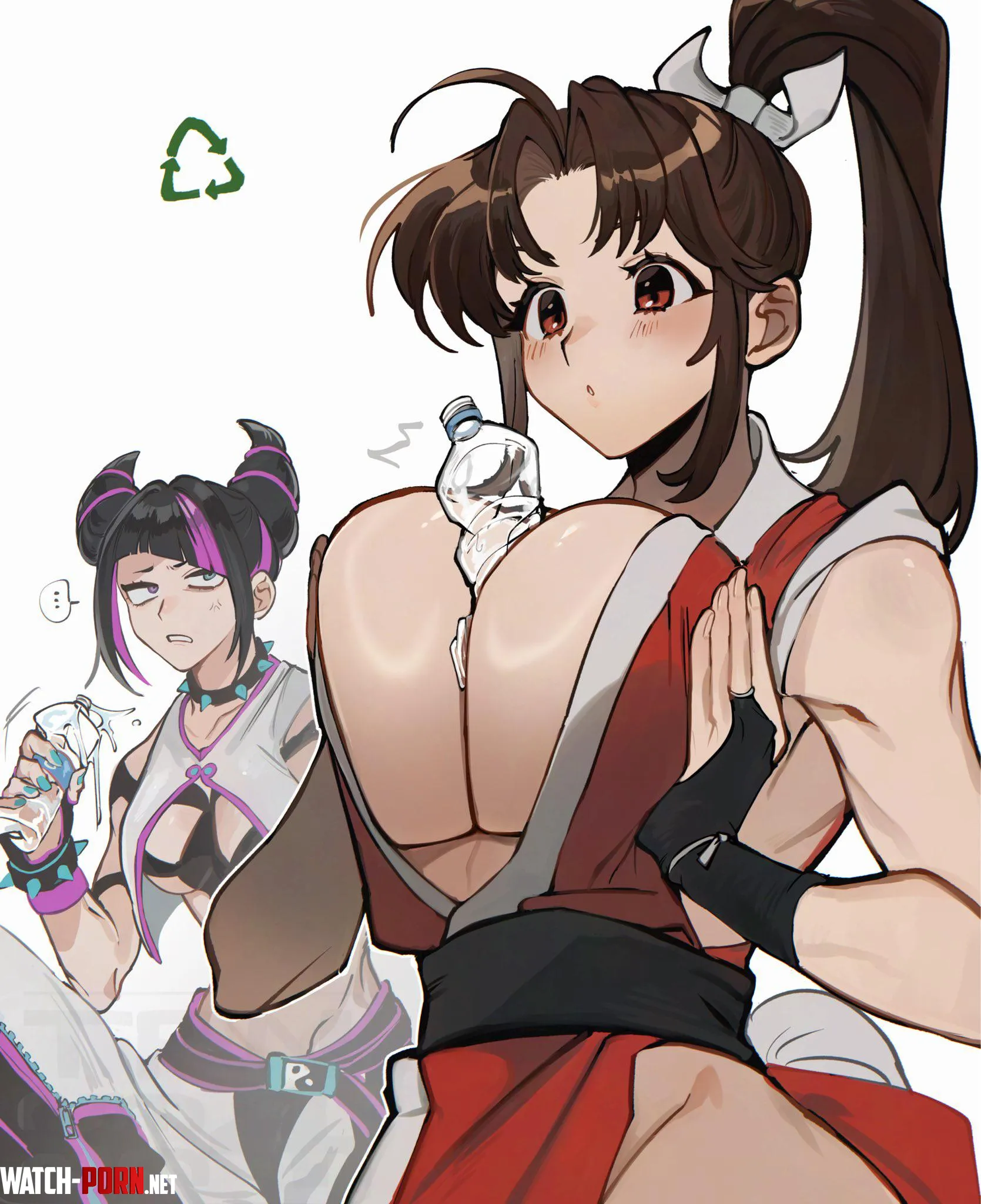 Mai practicing recycling (TRNnmnm4) [Fatal Fury/Street Fighter] by MillionHypotheses
