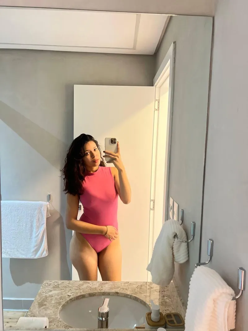 Thumbnail Bitchtiddes' Share: A Tight Pink Bodysuit Experience to Remember