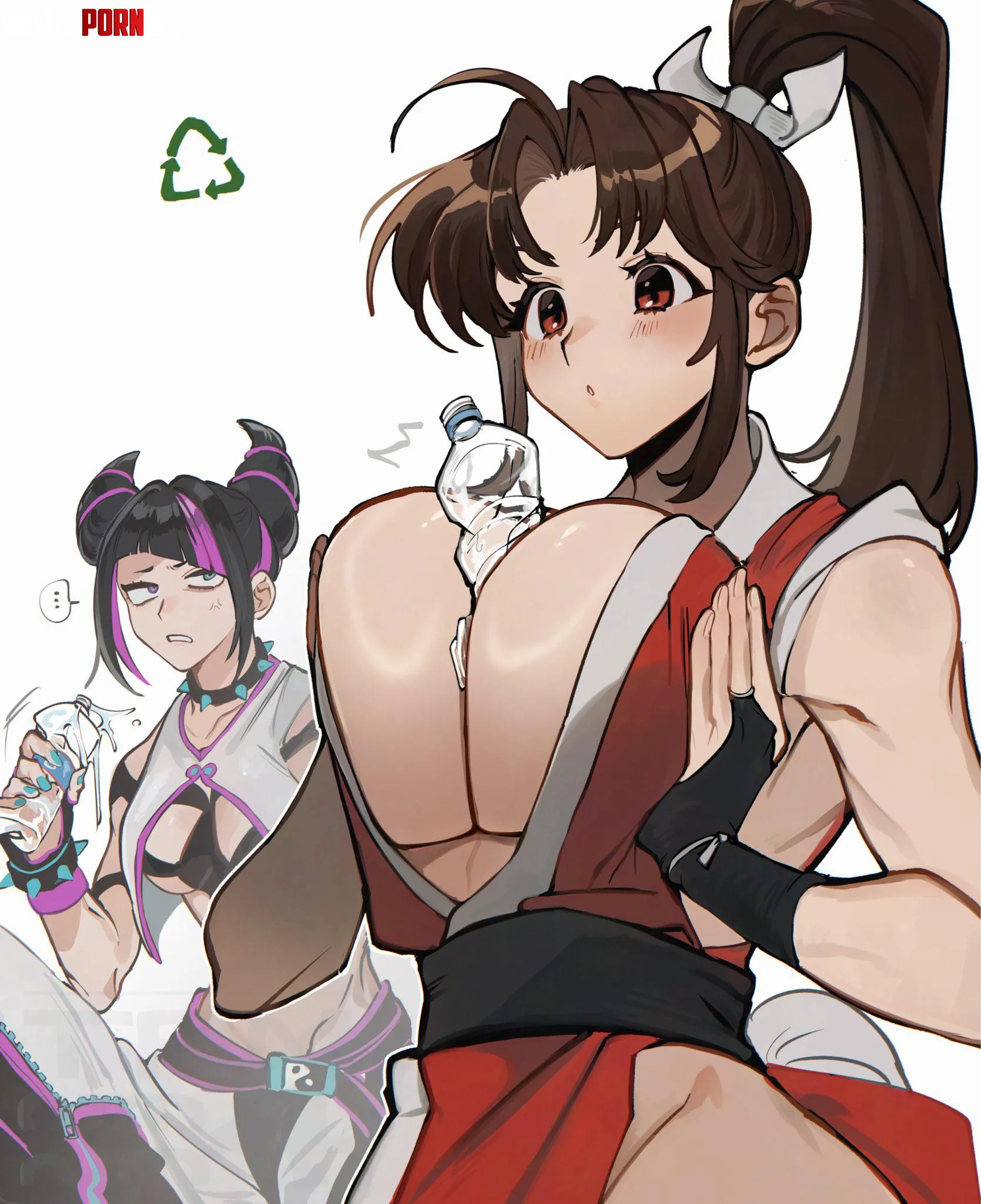 Mai practicing recycling (TRNnmnm4) [Fatal Fury/Street Fighter] by MillionHypotheses