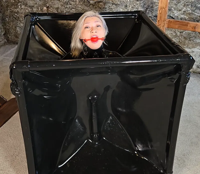 Thumbnail Bound in Latex with Sensual Stimulation | MistressLotusX's Excitement