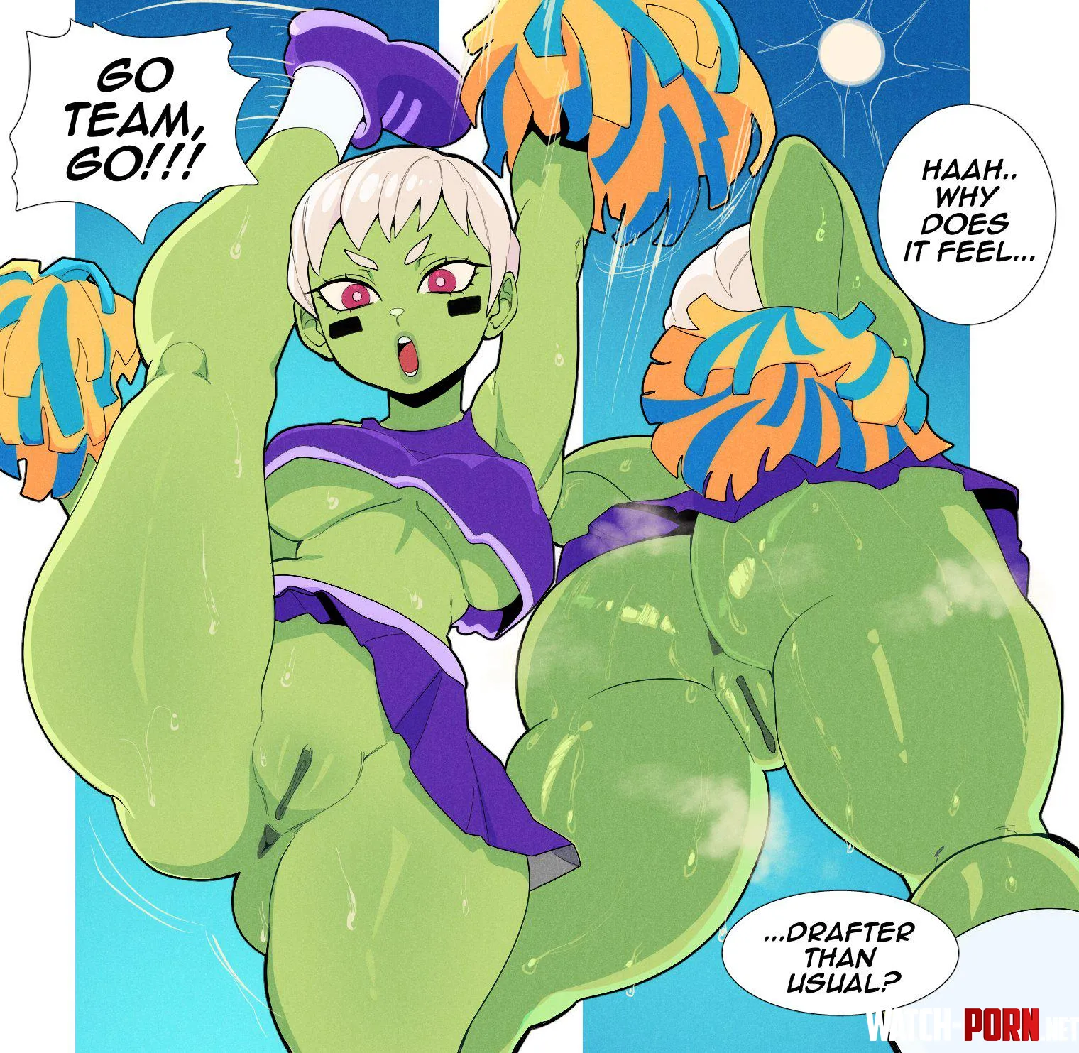 Cheerleader Cheelai (ShyBred) [Dragon Ball] by Bazaarthrone
