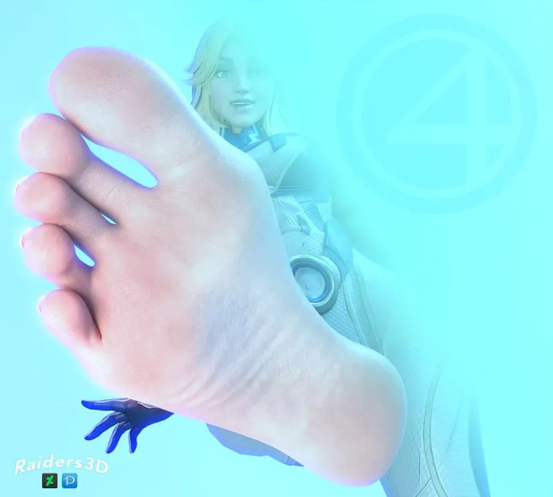 Thumbnail Kyoto709 Unleashes Sue Storm (Raiders3D) for Foot Fetish Fans