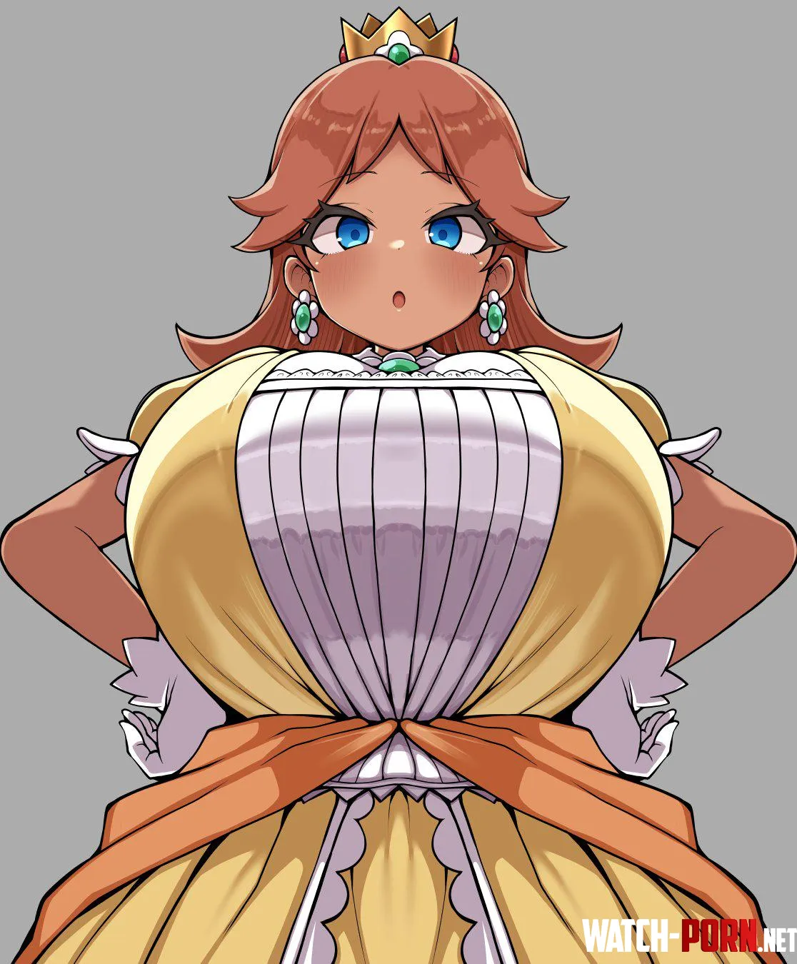 Princess Daisy from a low angle by LafterMastr