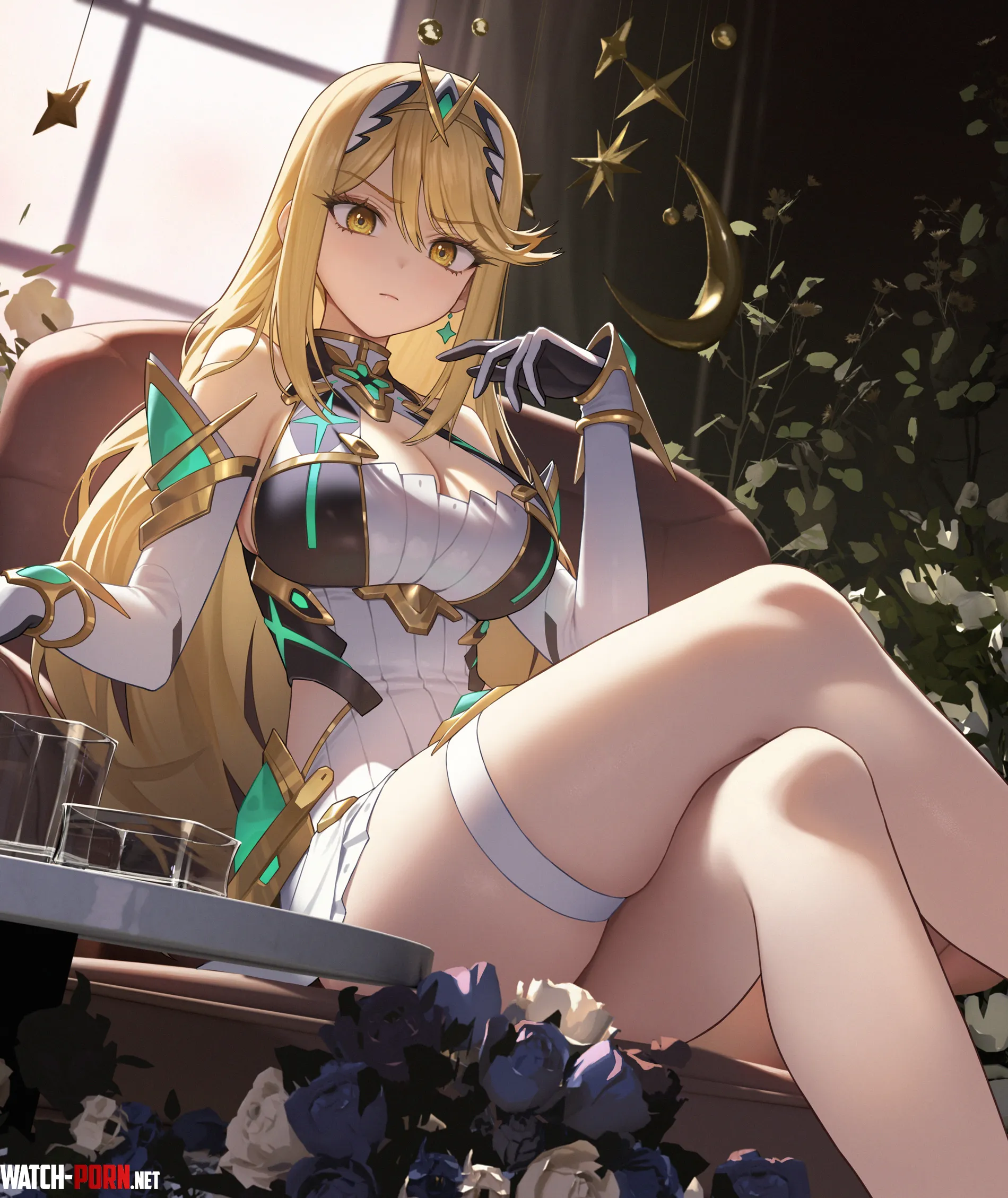 Queen Mythra [Xenoblade] by cloudyfigma