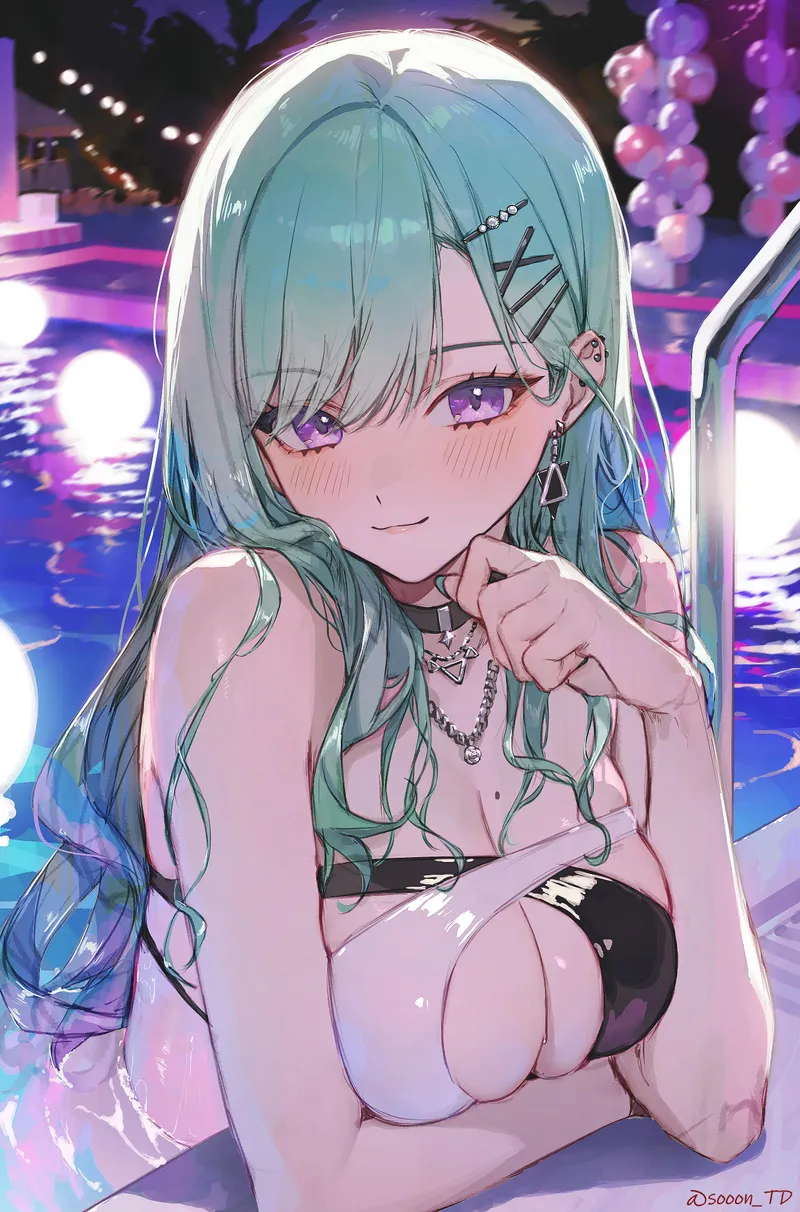 Thumbnail Nighttime Dip: Yakumo Beni's Pool Adventure