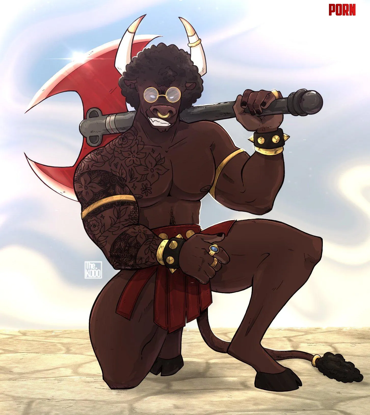 So I asked my friend to draw me as a minotaur and I guess that's my fursona now! [ThatKodo] [Q] by somethinsomethingbi