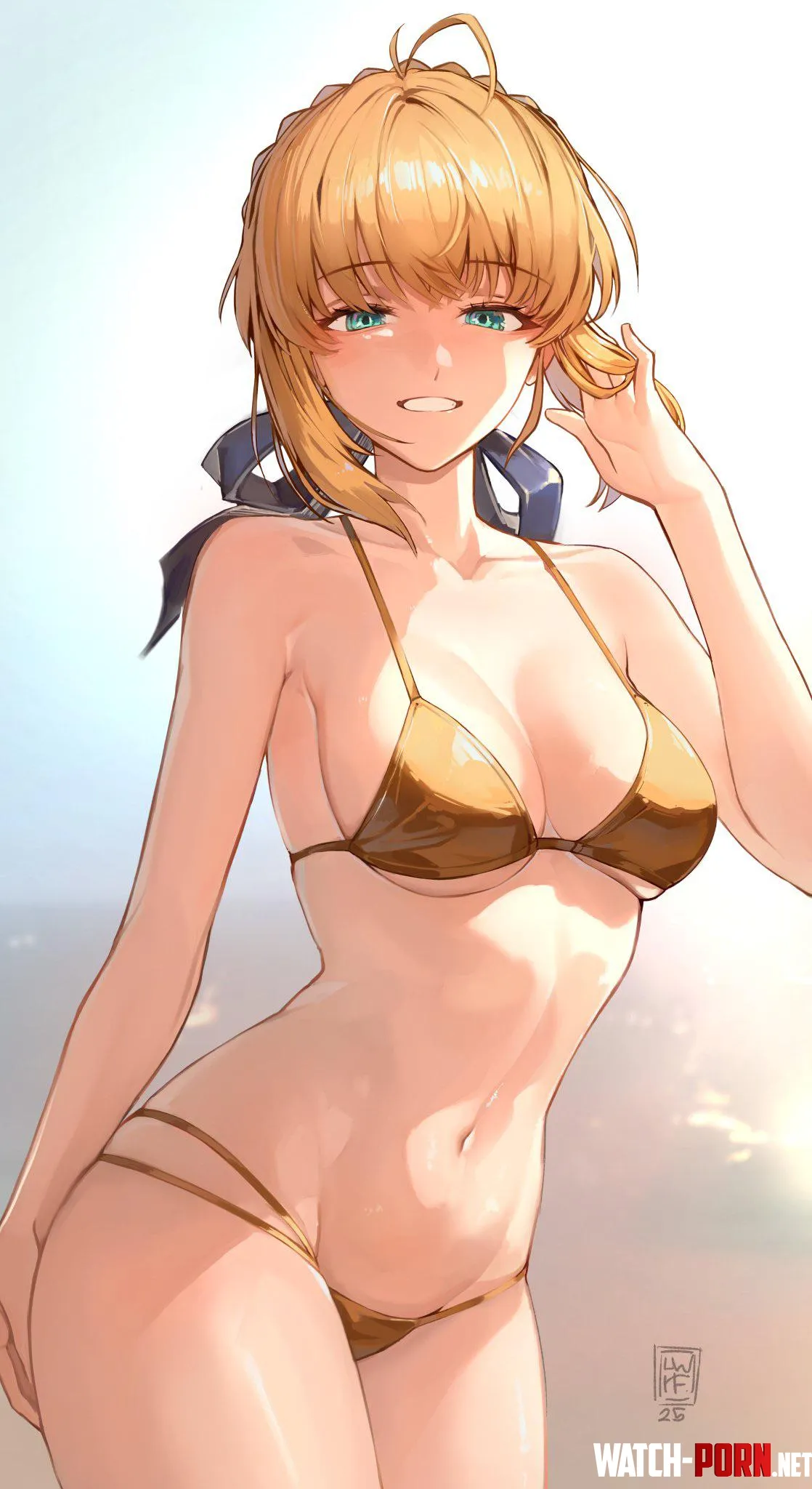 Golden Saber [Fate/Grand Order] by A_MASSIVE_PERVERT