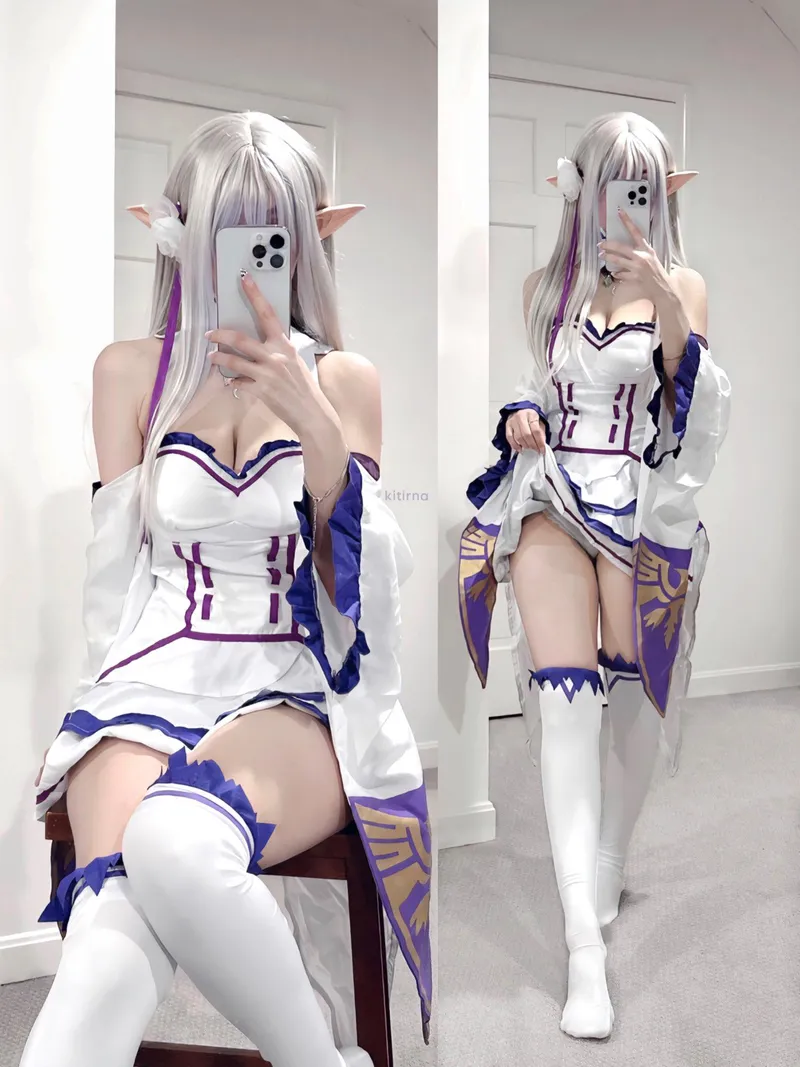 Thumbnail Emilia Cosplay From Re:Zero: A Stunning Transformation by Csxc