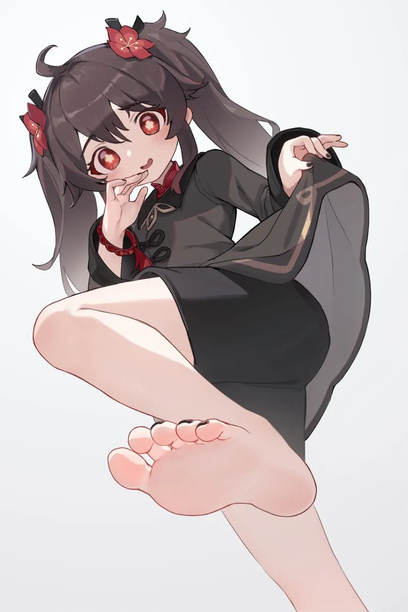 Thumbnail Hu Tao Footwork by Xiconner | Rule34feet