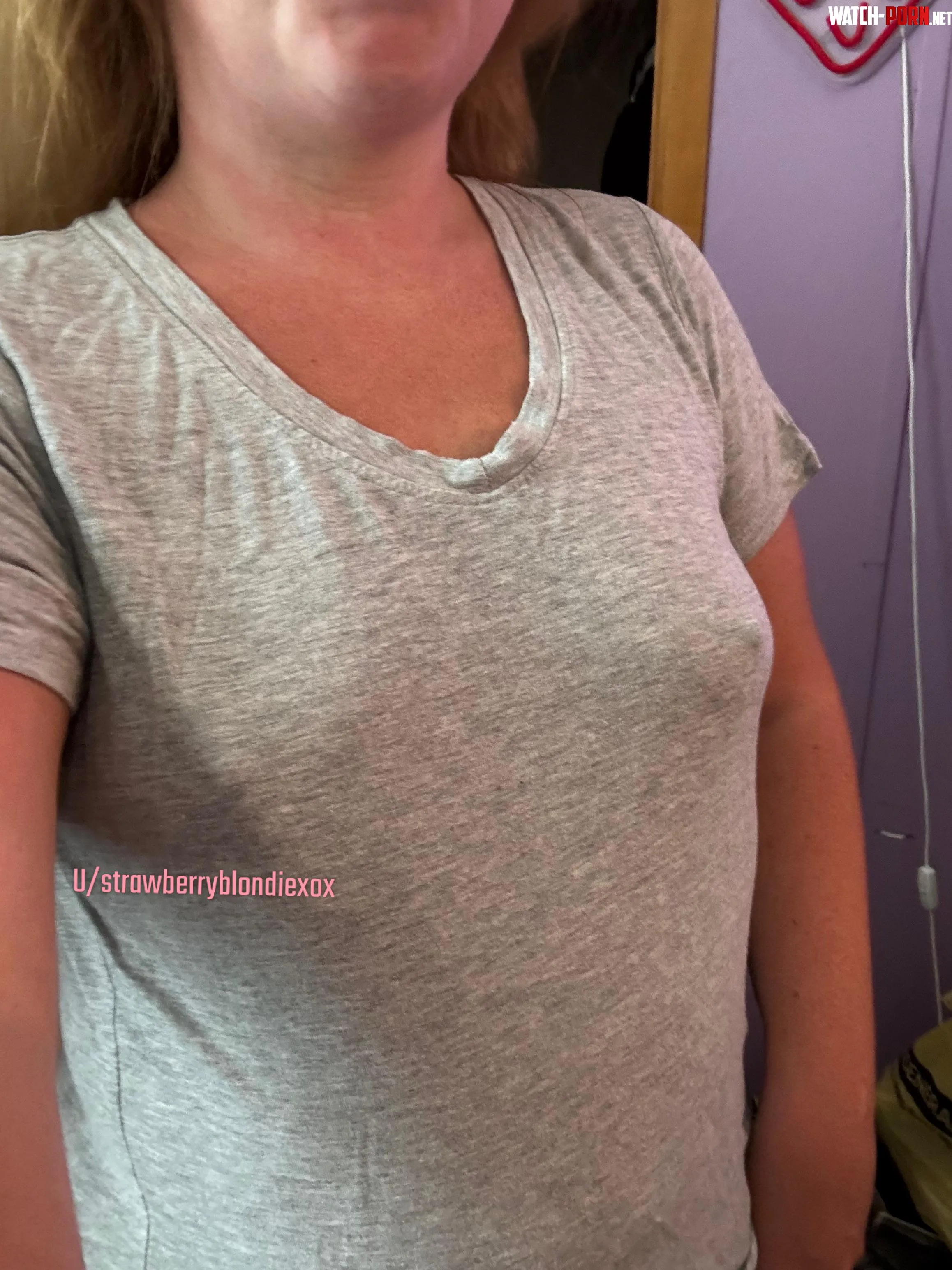 Love The Way This Shirt Clings My Braless Chest! by StrawberryBlondiexox