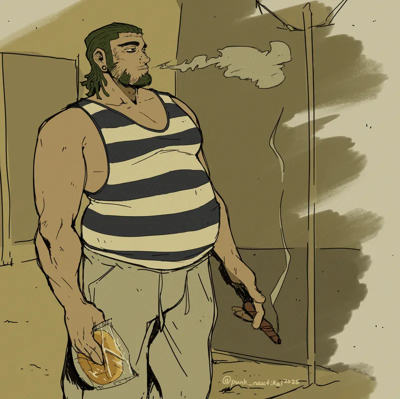 Thumbnail Stoner Guy Chilling with Smoke and Honey Bun [OC] by punk_nautikal | Baramanga