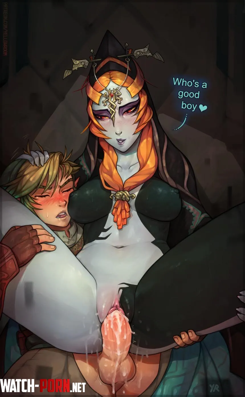 Link, Midna - Links gets head pats for being good (Yellowroom) [The Legend of Zelda Twilight Princess] by gifsundgirls