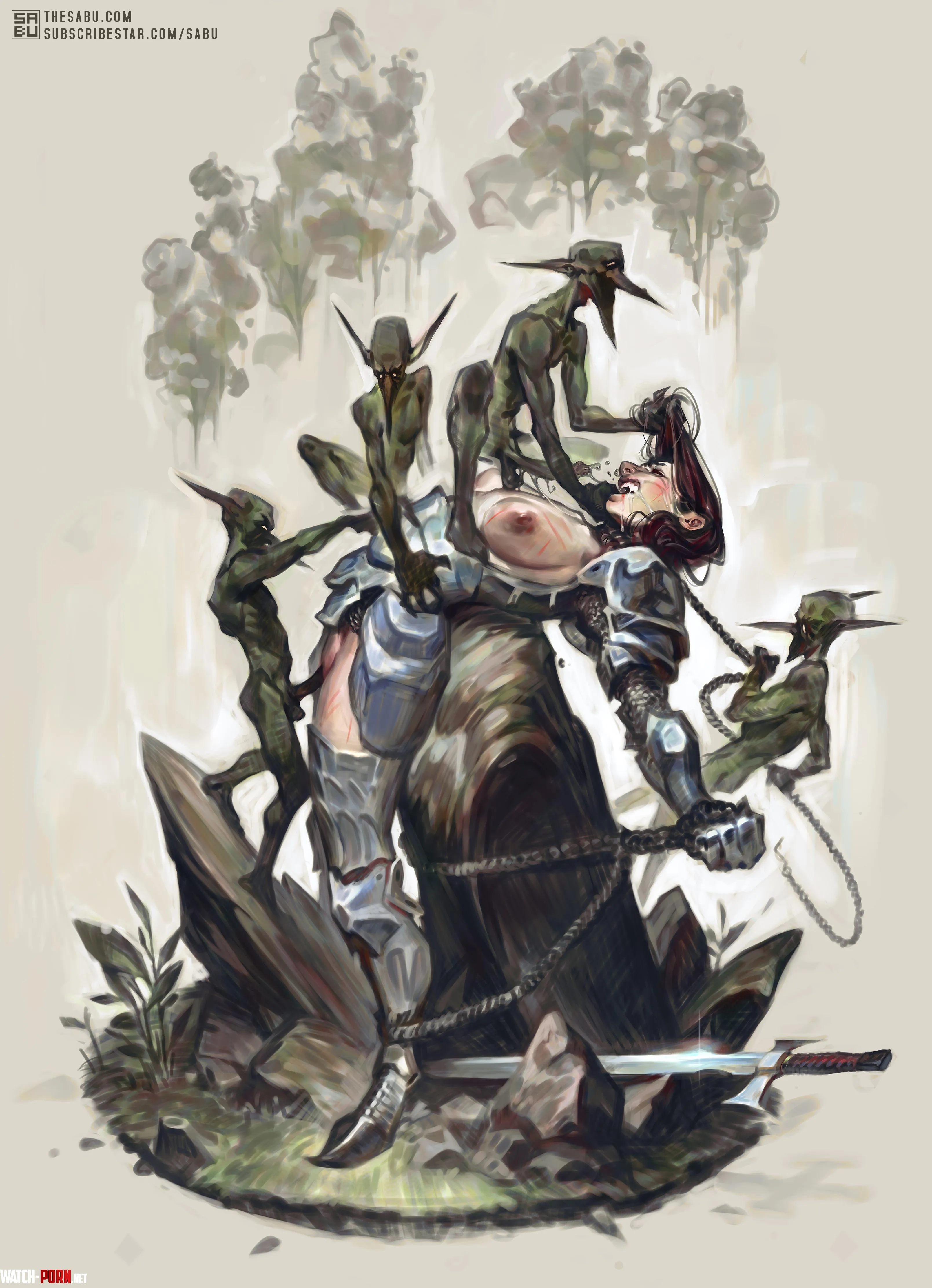 This knight learns the consequences of being a novice by the goblin way (Sabudenego) by beelord25