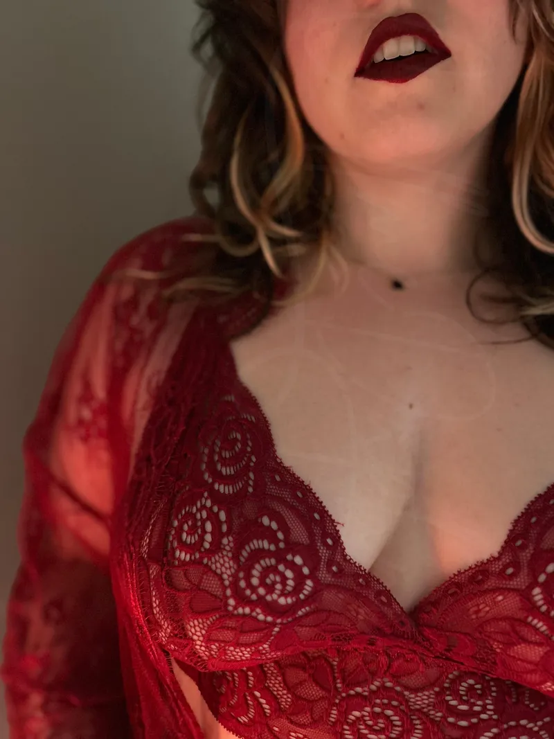 Thumbnail Scarlet Witch Vibes: Red Lingerie Under the Leotard by callmedaphne12