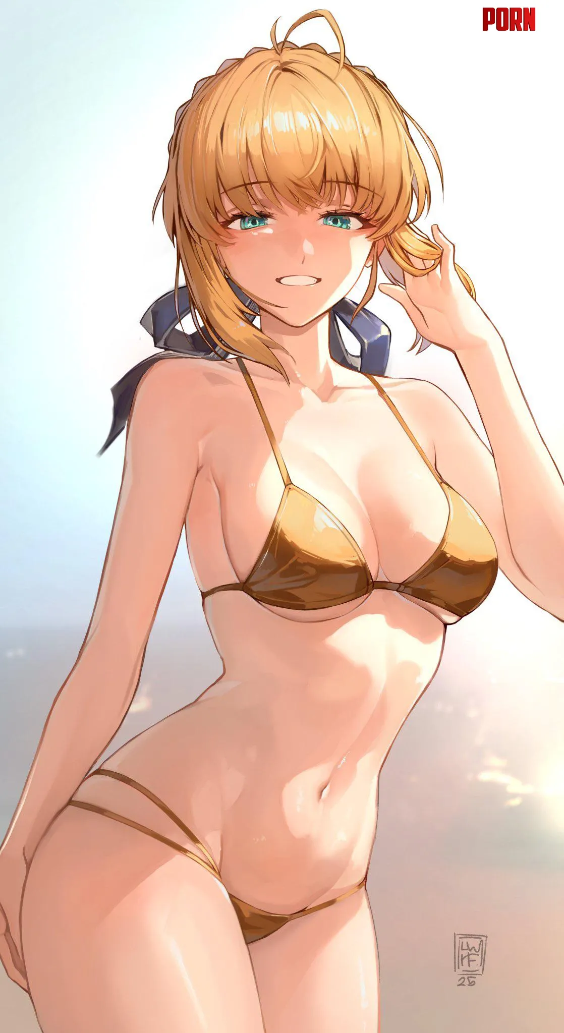 Golden Saber [Fate/Grand Order] by A_MASSIVE_PERVERT