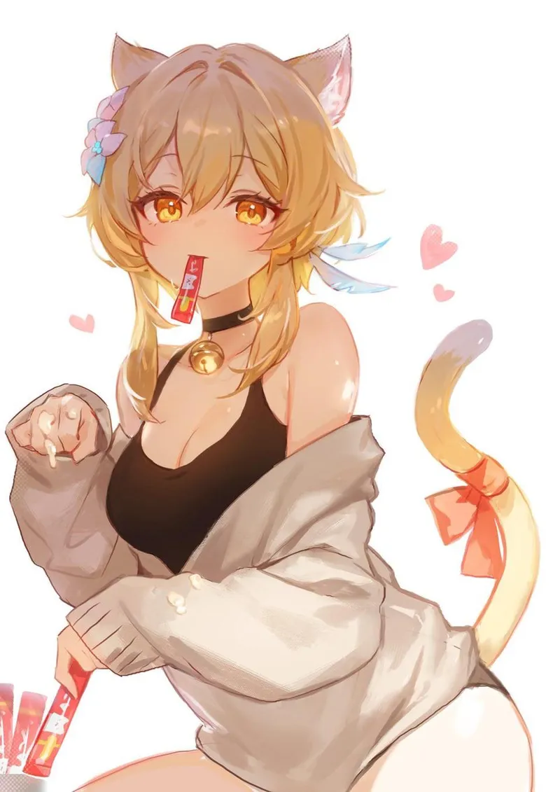 Thumbnail Feline Fantasy: EnnnZee's Catgirl Lumine Revelation