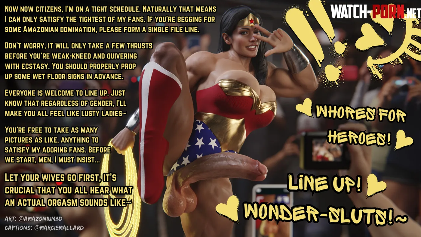 Wonder-sluts assemble!~ [POV] [Futanari] [Muscular] [Public] [Cucking] [3D] [Credits in Caption] by MarcieMallard