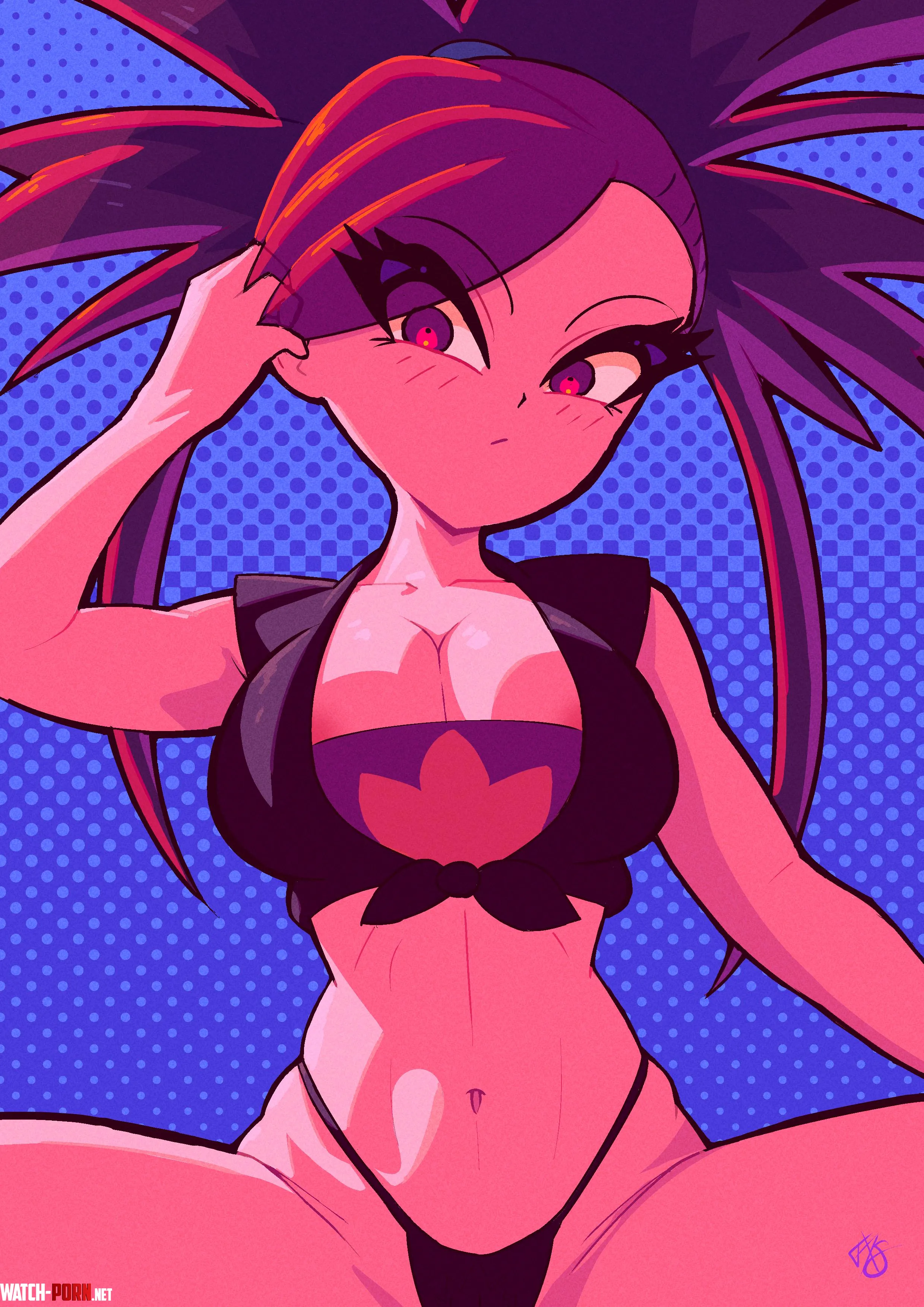 Flannery Polka Dot Background [Pokemon] by Keyblade_Yoshi