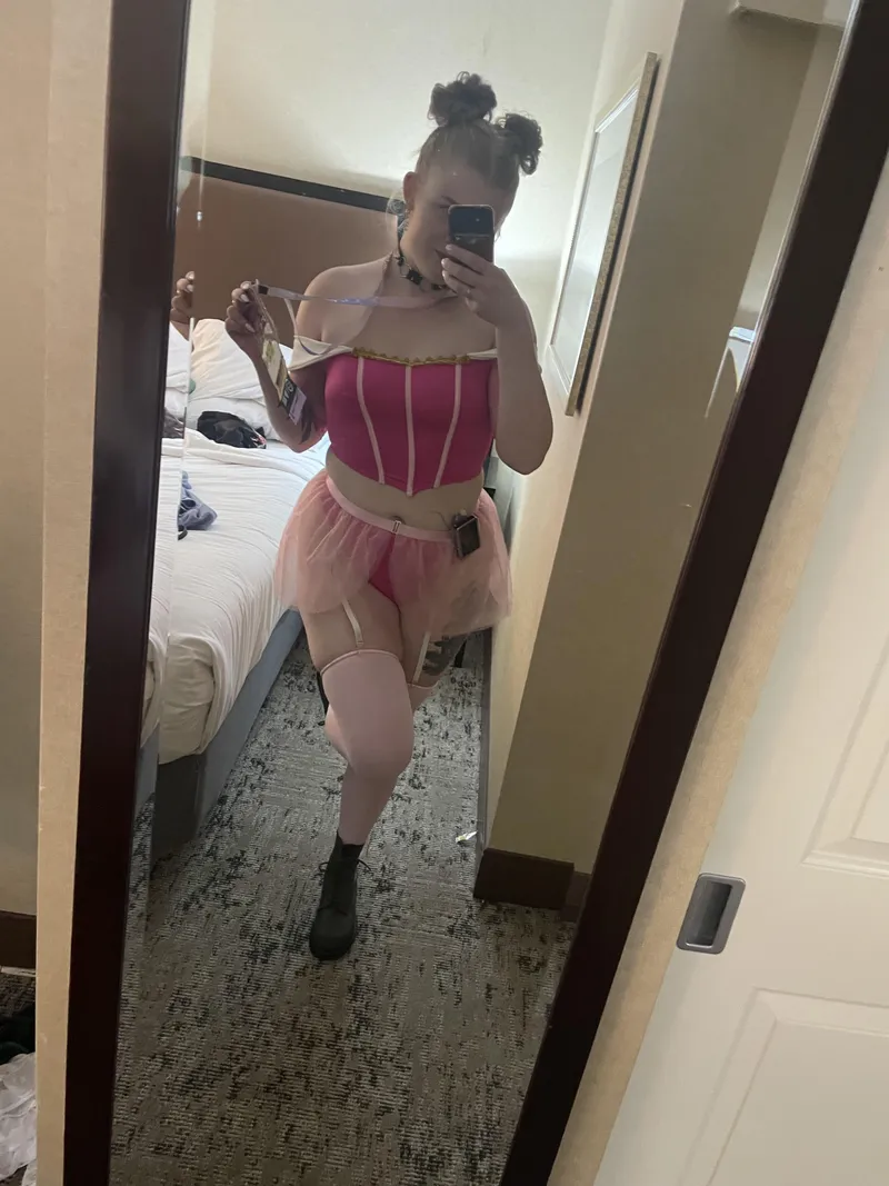 Thumbnail Enby Princess Aurora Shines in Lingerie Cosplay | auroraaurealis_