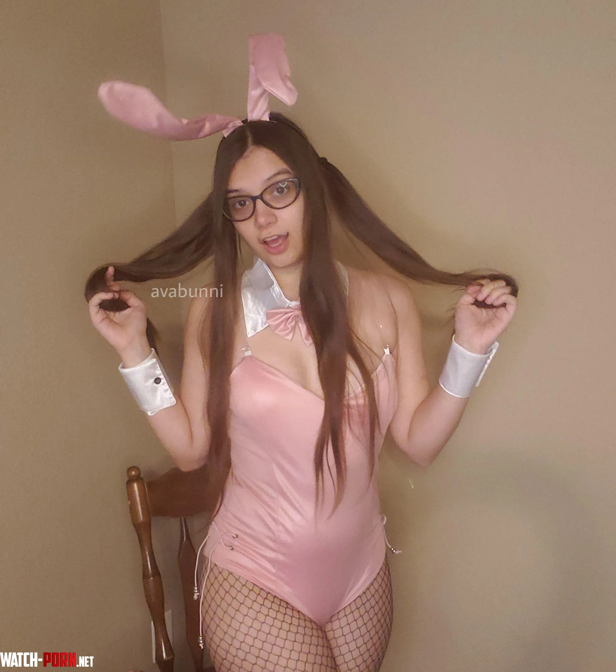 Bunnis got pigtails and fishnets by AvaBunni