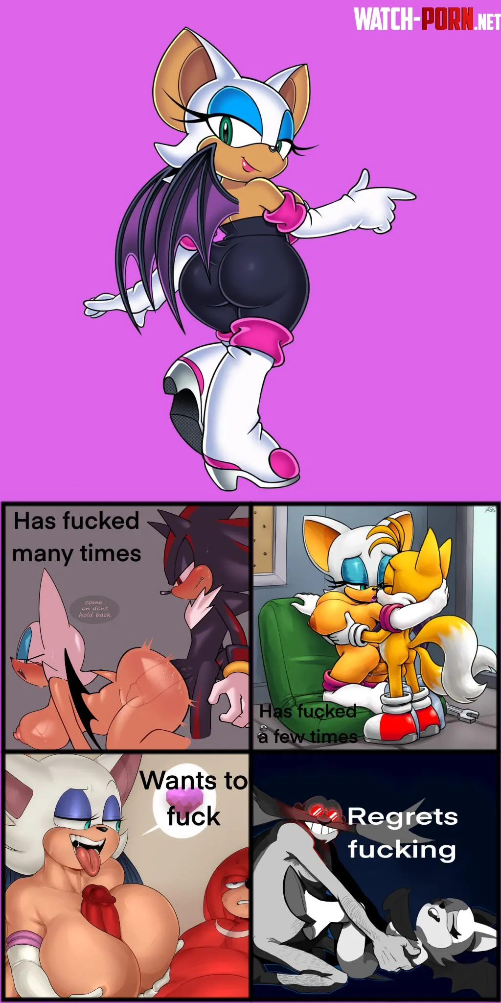 Rouge’s sex life has been fully mapped out. Who’s next? by Crumpetttttt