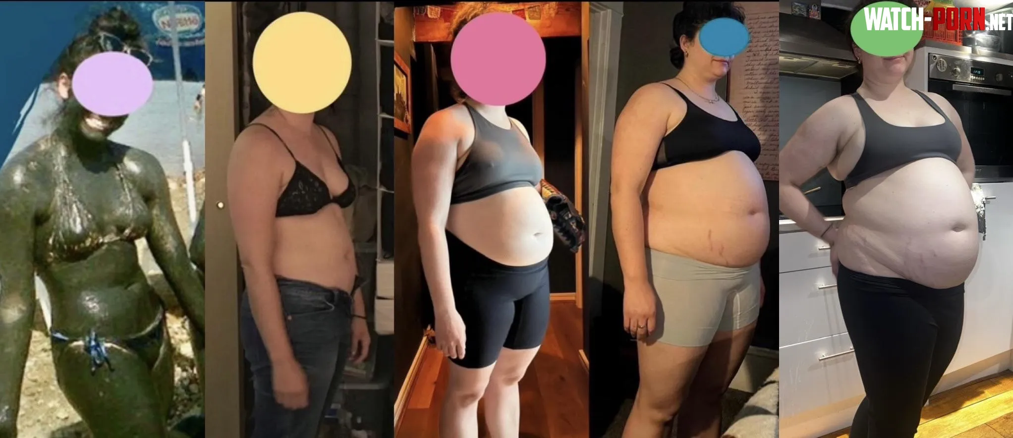 Just in case you needed reminding what over 100lbs gained looks like. (I love getting to add another panel) by spanksofamerica