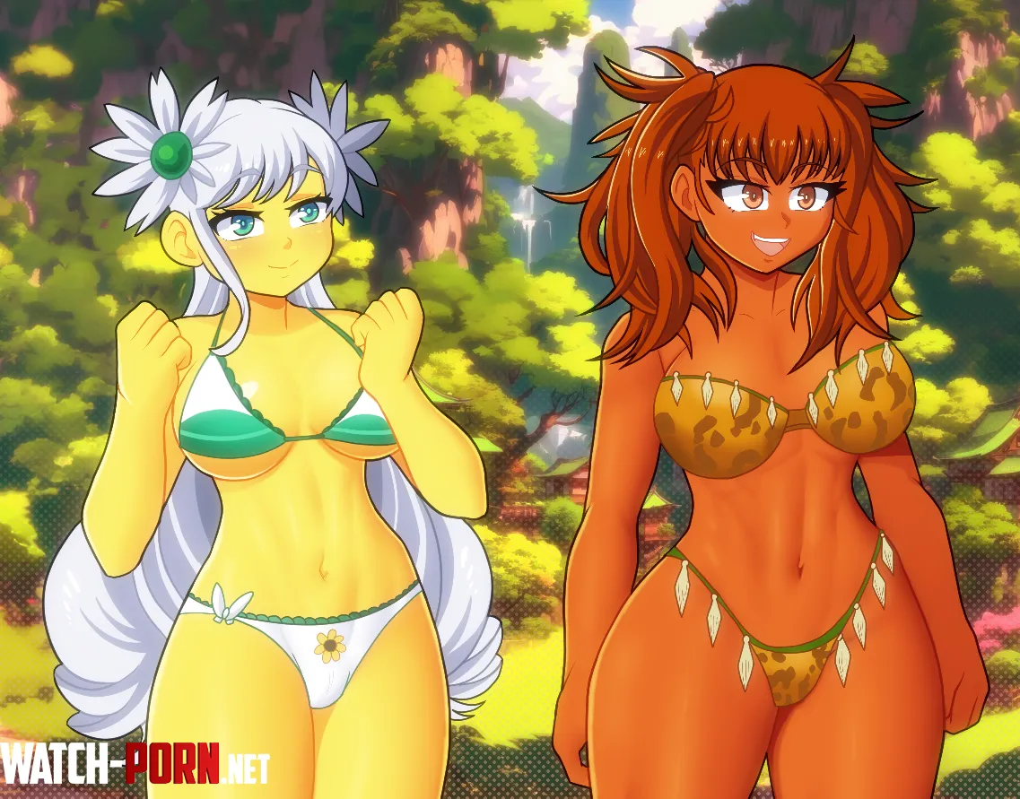 Two colorful midriffs (TheIronMountain) [Flowerglade] by Flowerglade_Is_Free