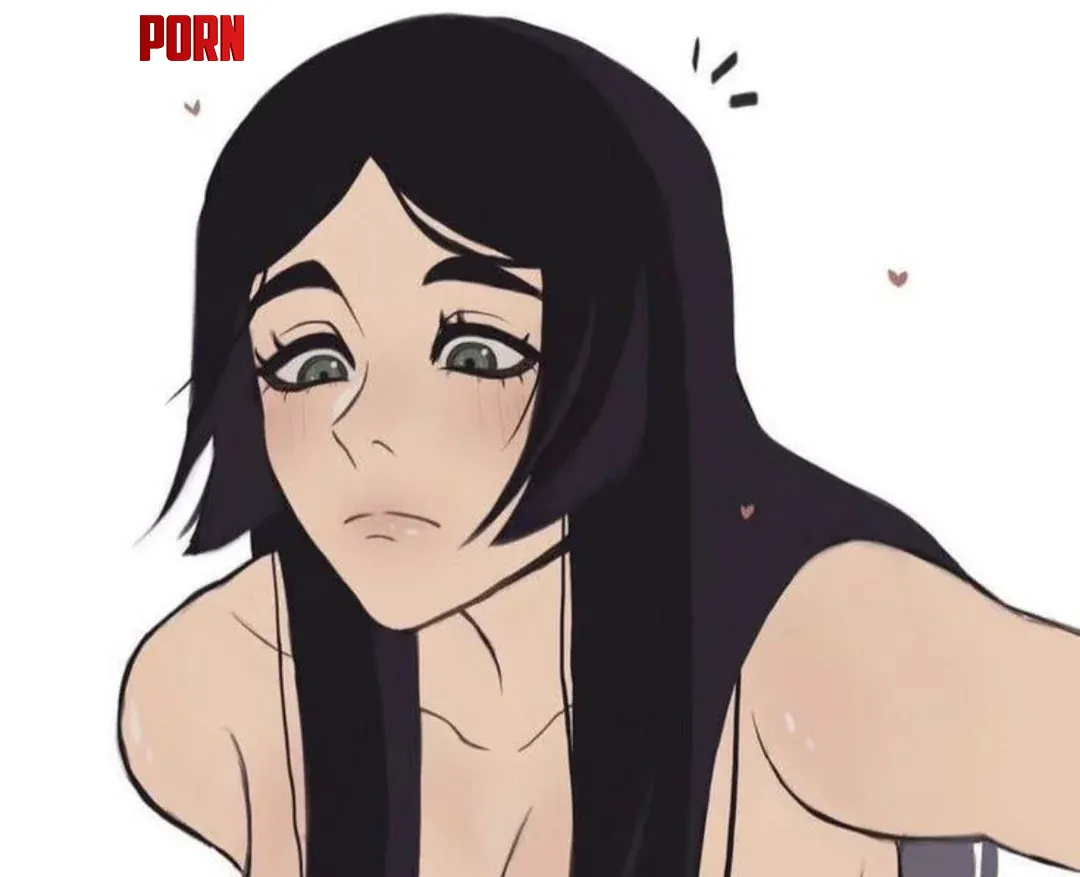Color: 1girl, long hair, looking down, blush, bare shoulders, spoken out heart, bent over by kei-kazuki
