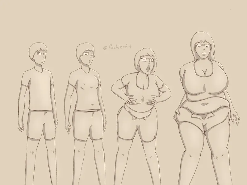 Thumbnail Skinny to BBW Transformation by Tree-Barkk's Artistry