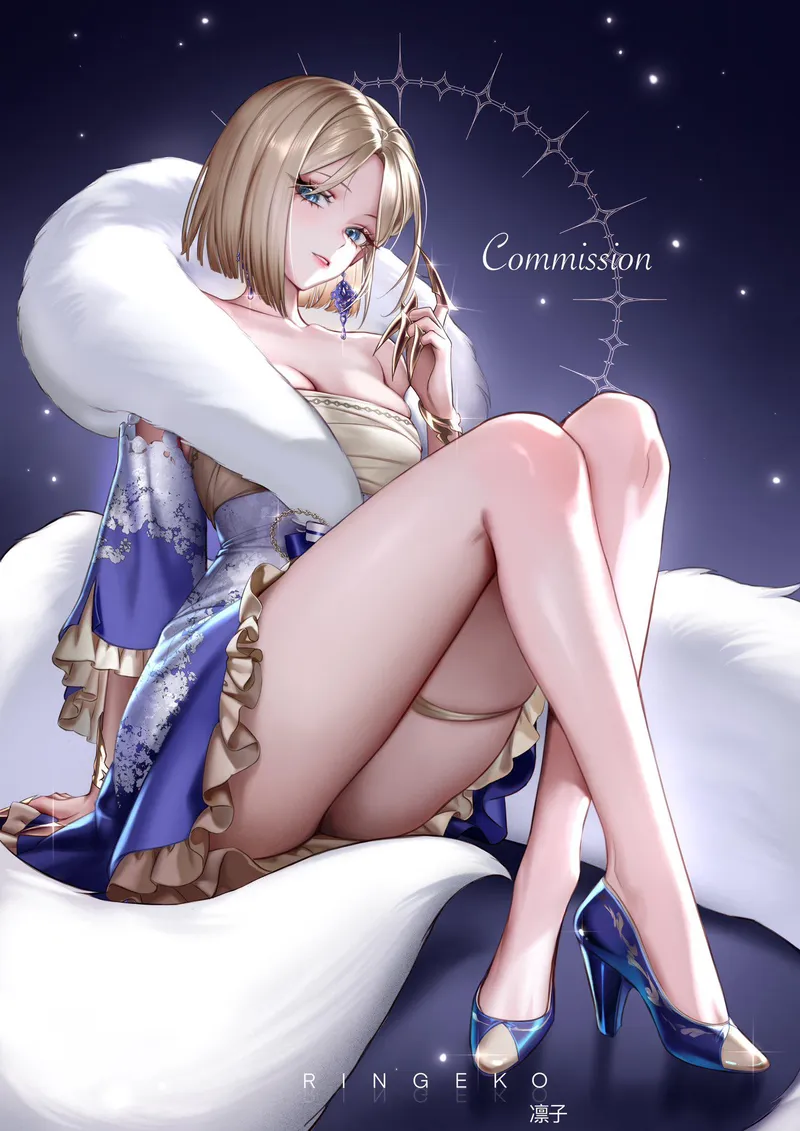 Thumbnail Appreciating Beauty: Admiring the Very Beautiful Blonde | thick_hentai