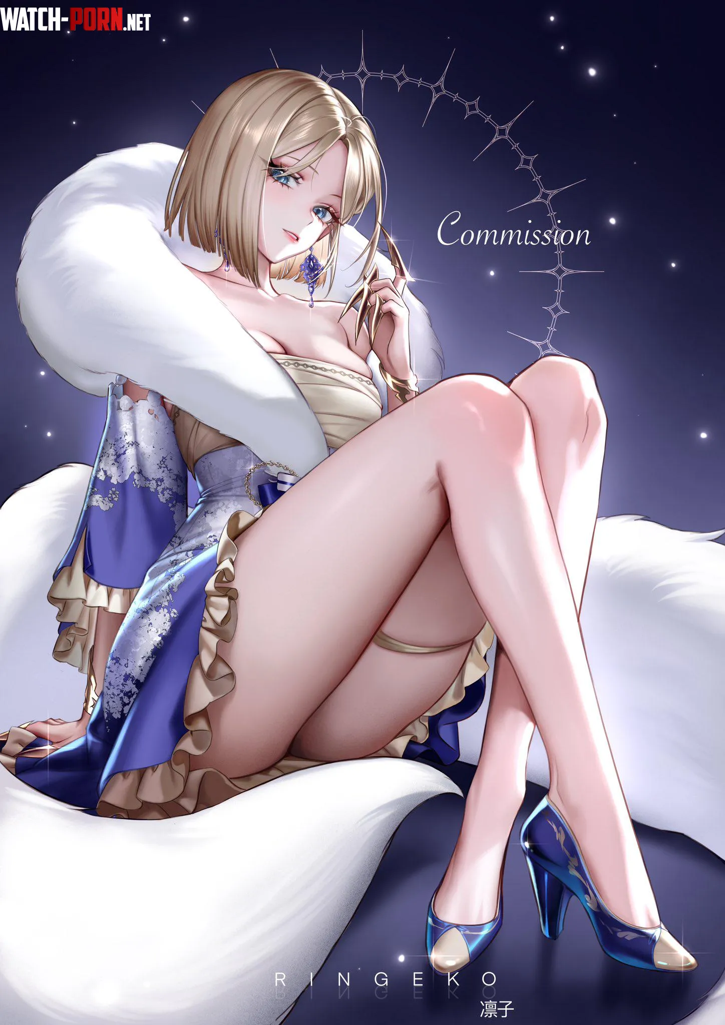 Wow, very beautiful blonde by DerDenker-7
