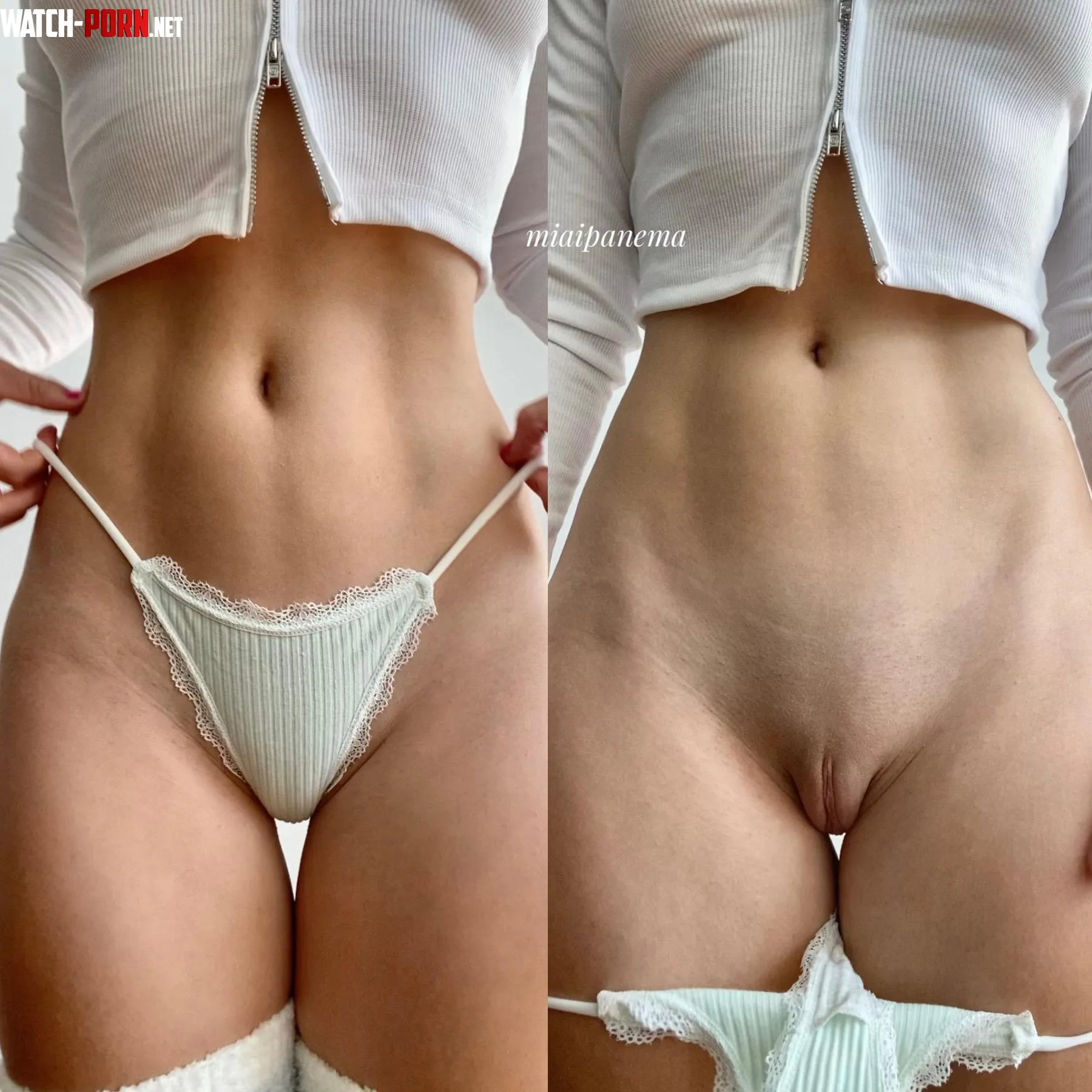 shaved pussy reveal by miaipanema