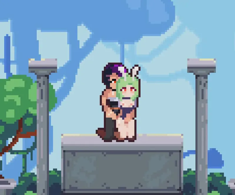 Thumbnail Milking Her Futa Cock Pixel Art by PsychoSeel in PixelArtNSFW