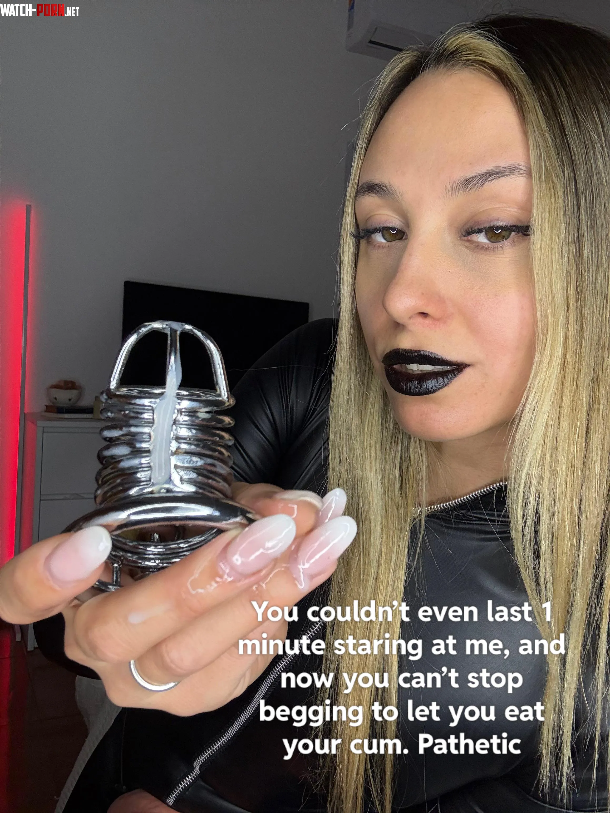 Beg me 4 times to let you eat your cum. Count down starts now…. by ninamisgod