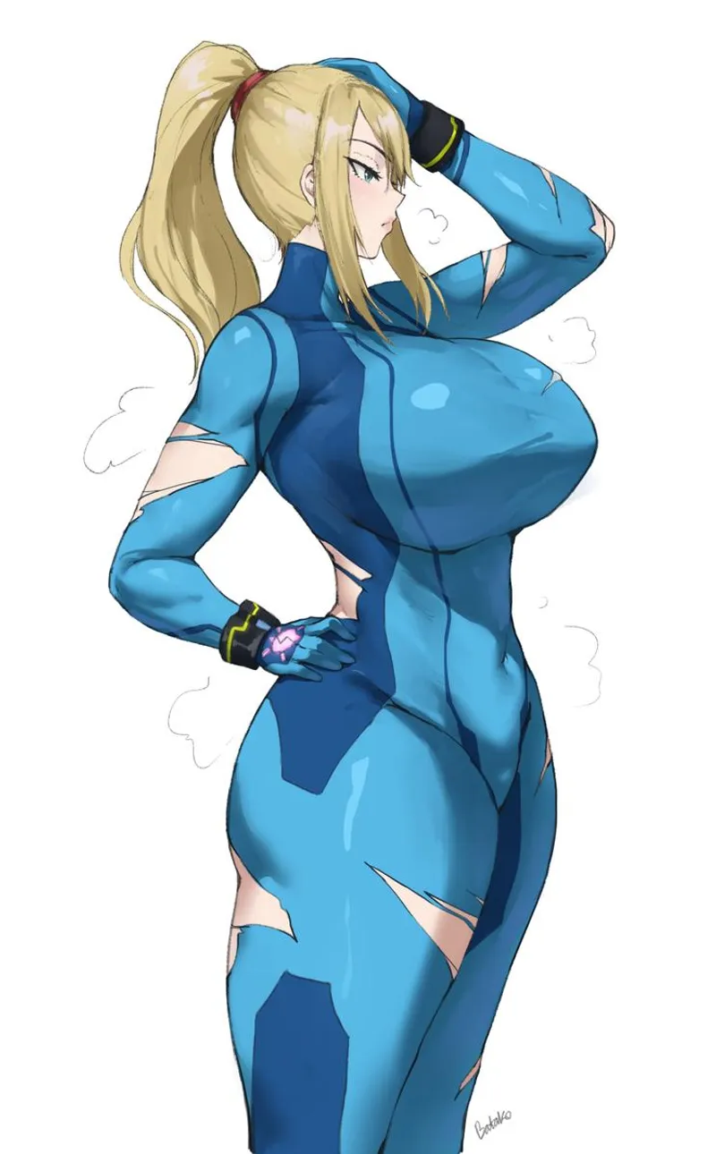 Thumbnail Samus's Suit Is Torn (Batako): A Thrill in the Anime Bodysuits Category by TrainYuri