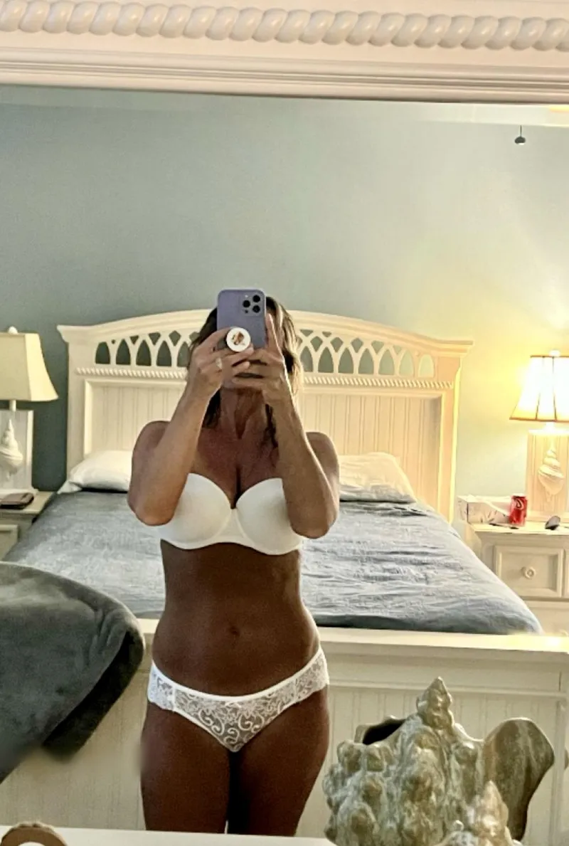 Thumbnail The Contrast: White Lace Panties on a Dark Tan (52f) | intrigued_wife
