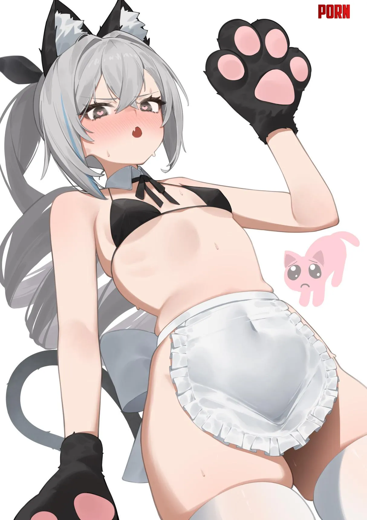 Skimpy Neko Silverwolf [Honkai Star Rail] by Wattatopz