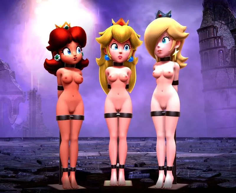 Thumbnail Princess Daisy, Peach & Rosalina's Bondage by Onmodel3D | mariorule34