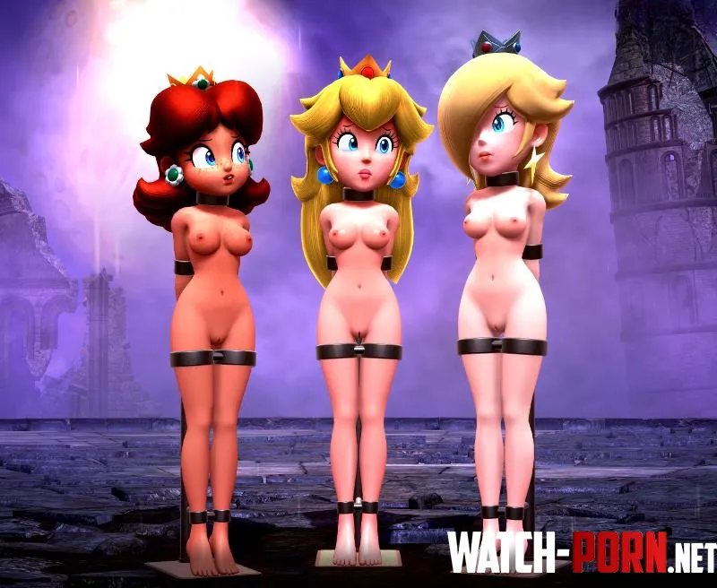 Princess Daisy, Princess Peach and Princess Rosalina Bondage by Onmodel3D