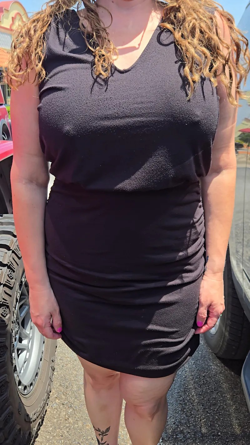 Thumbnail Seductive Style: Little Black Dress Sans Bra or Panties