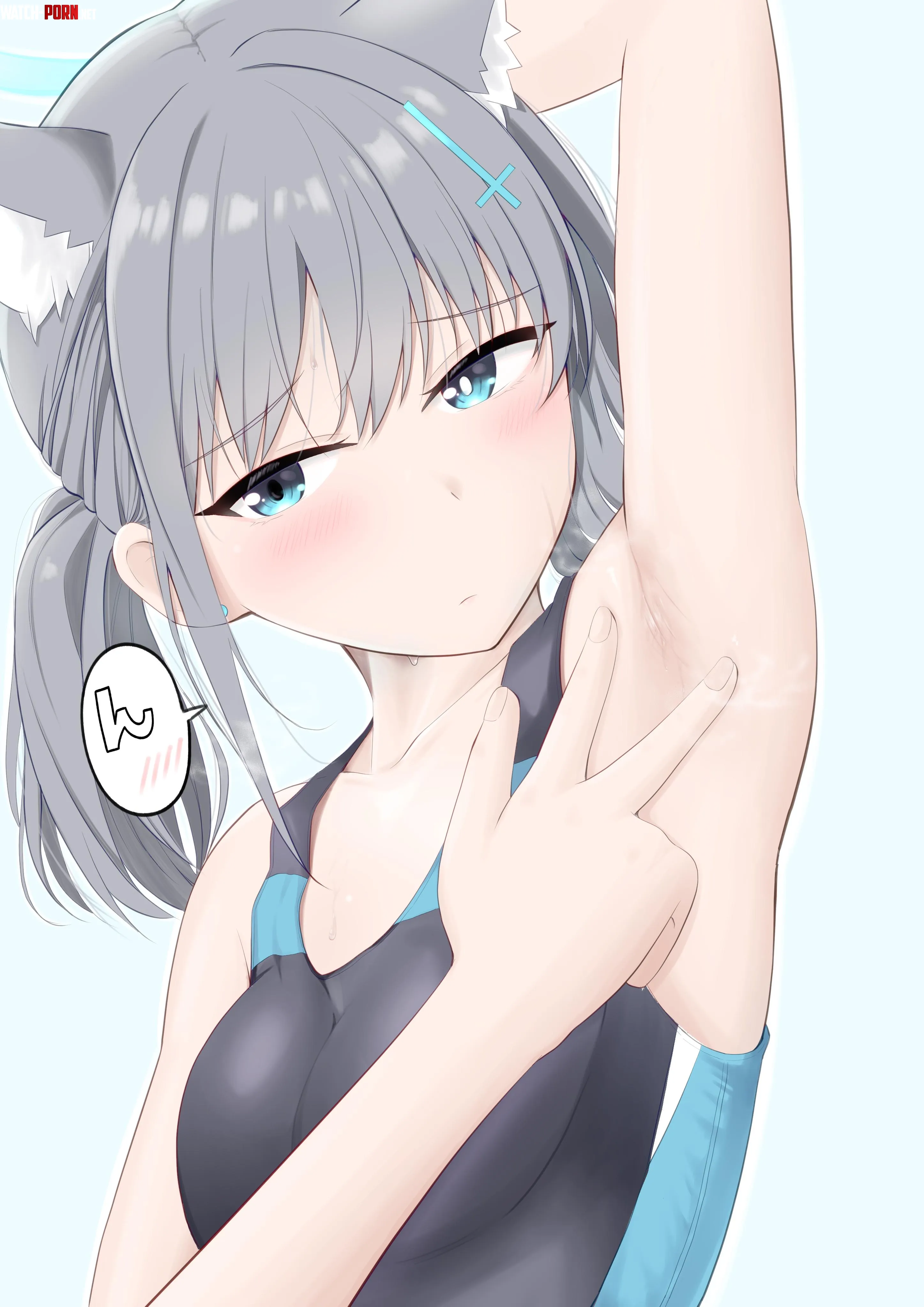 Shiroko's cute lil armpussy by Level-Ad5048