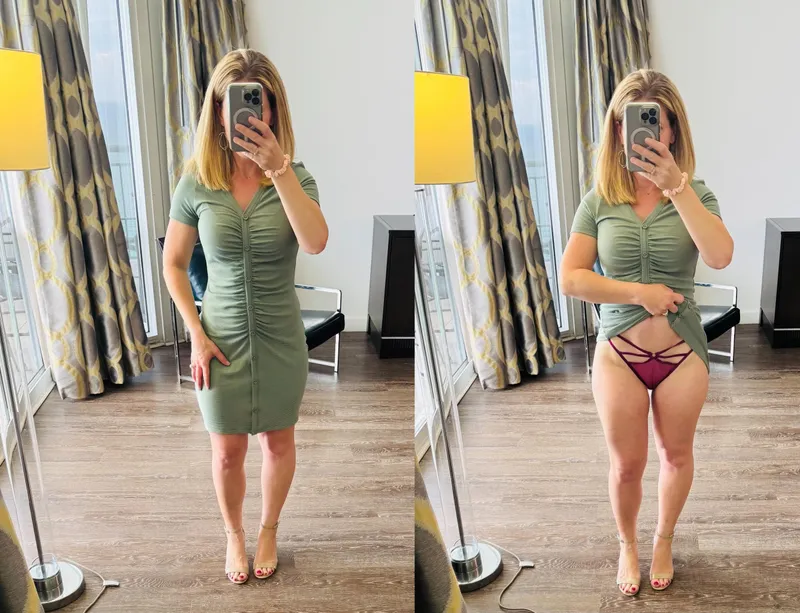 Thumbnail Barely Behaving in Ruched Black Lace | MatureMILF