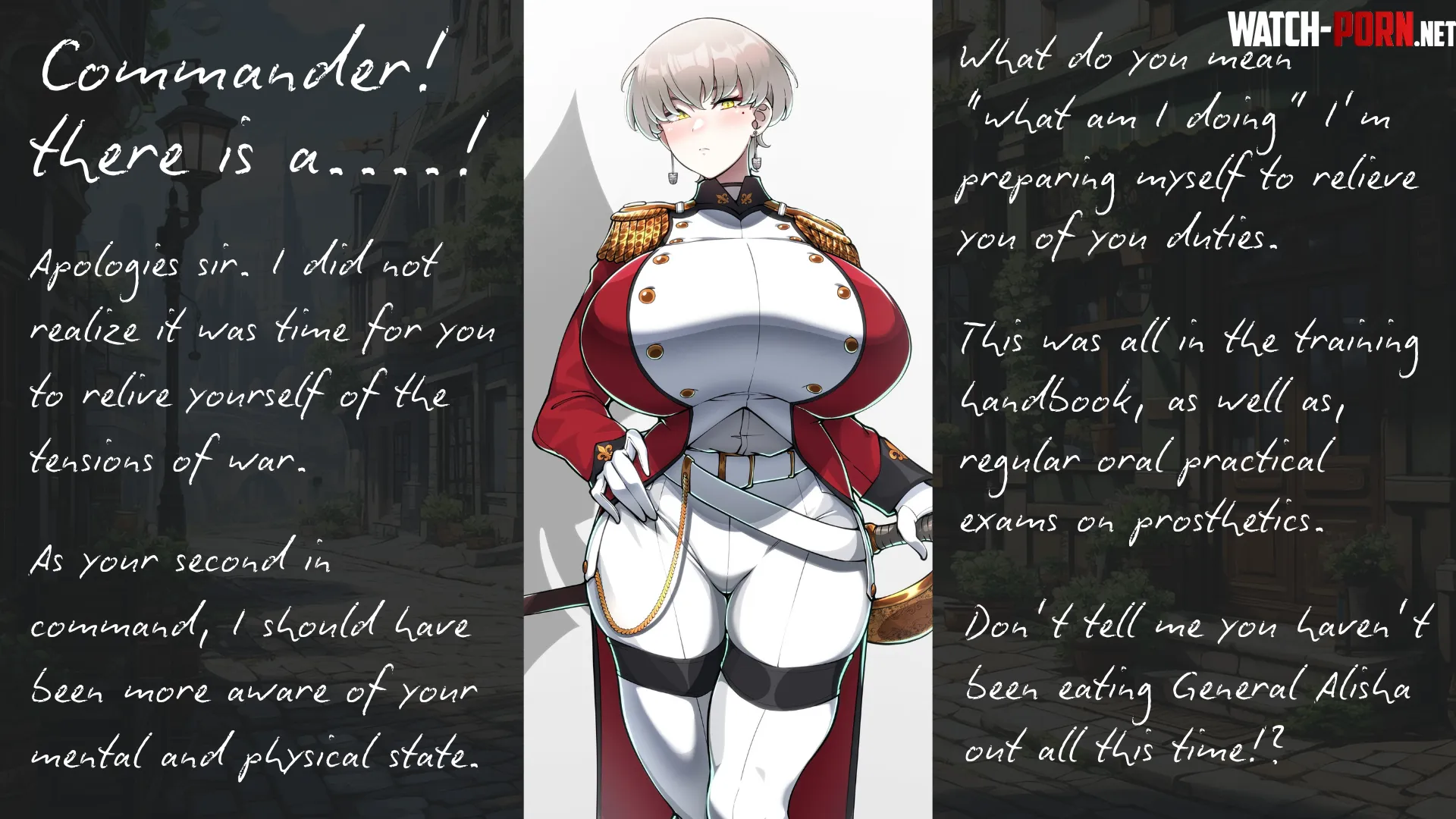 Your right-hand Captain caught you and is just following protocol ~ [military] [Implied Sex] [Medieval] [Art by: @tnsrk612] by RatGates