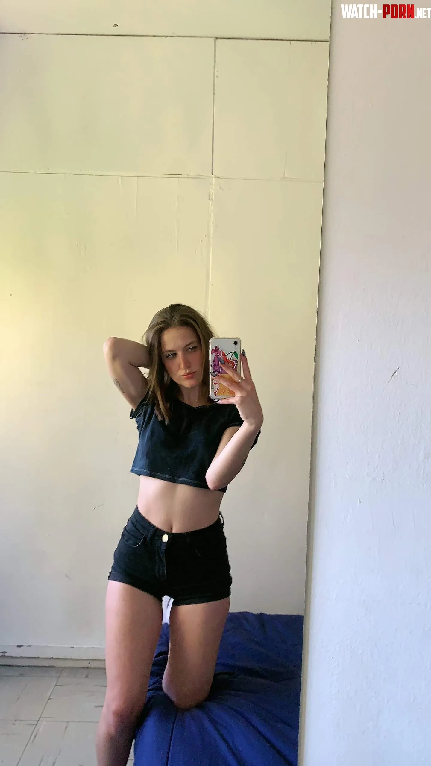 I made sure to match the color of my top with my shorts today by SimplePlastic3939