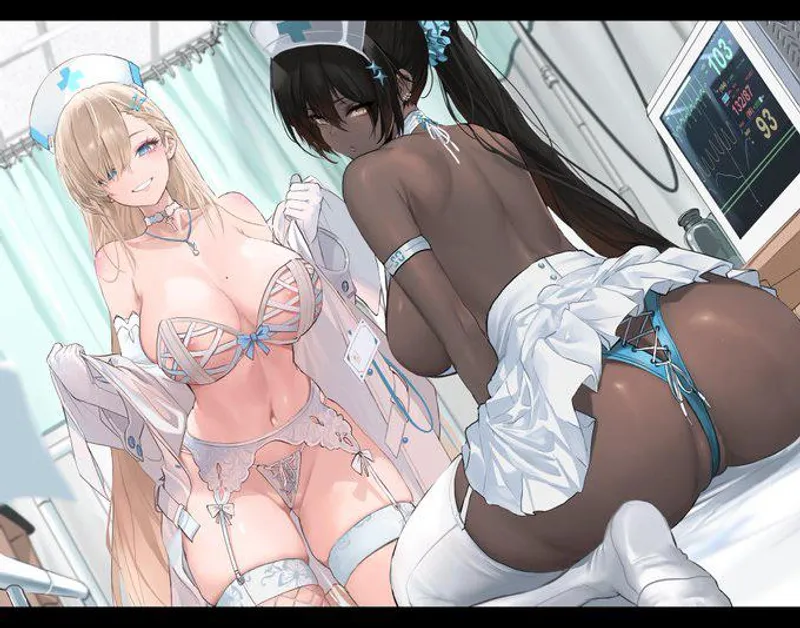 Thumbnail Nurse Asuna & Karin: Silent_Steak_9540's Tribute in Thighdeology